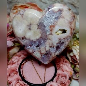 High Quality Pink Amethyst Heart